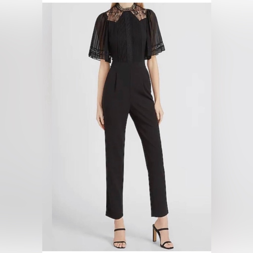 NWOT Express Blue lace jumpsuit